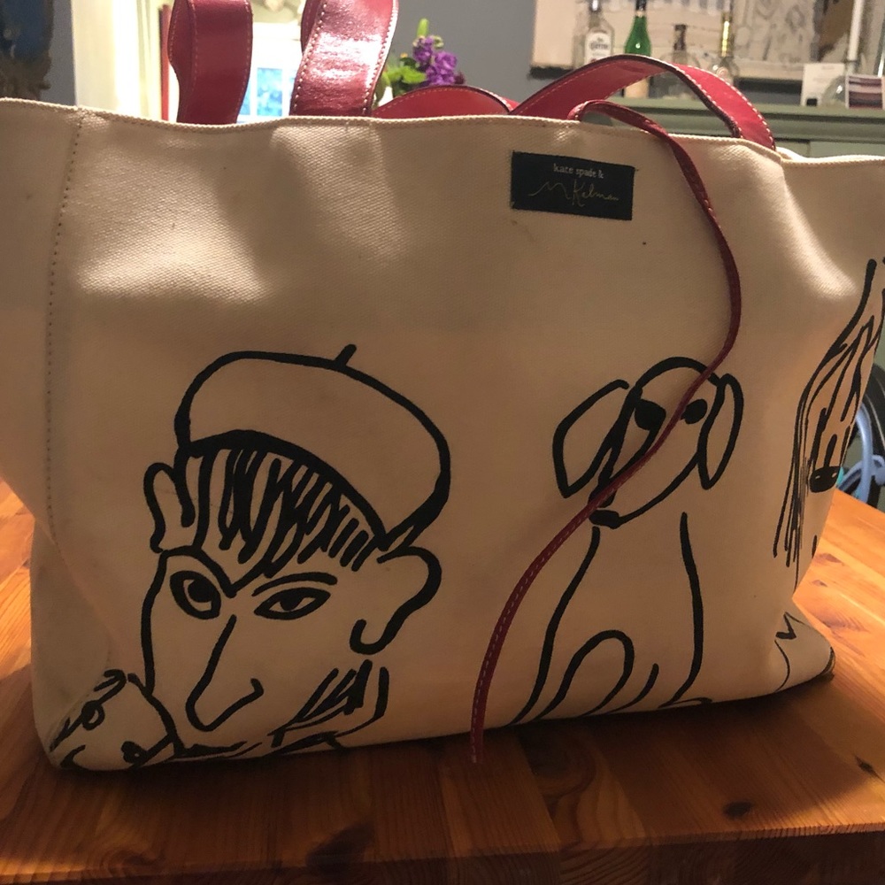 Kate Spade / Maira Kalman Exclusive Tote Bag, approximately 14”W X 8”L